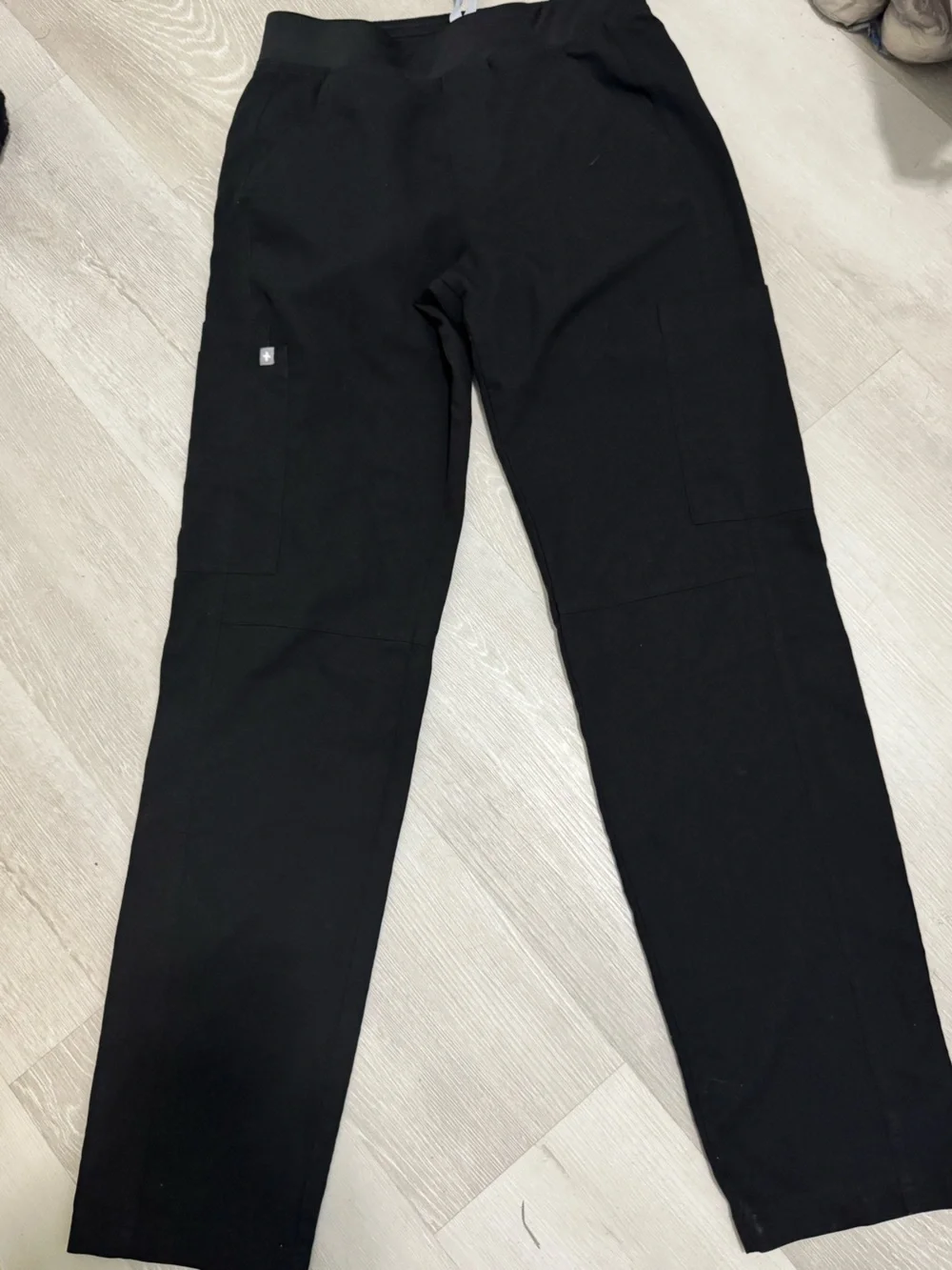 Figs Men's Black  Cargo Pants with Contrast Drawstring